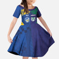 Custom Warriors-Eels Kid Short Sleeve Dress Together Sporty Style