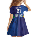 Custom Warriors-Eels Kid Short Sleeve Dress Together Sporty Style