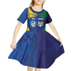 Custom Warriors-Eels Kid Short Sleeve Dress Together Sporty Style