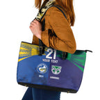 Custom Warriors-Eels Leather Tote Bag Together Sporty Style