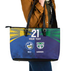 Custom Warriors-Eels Leather Tote Bag Together Sporty Style