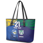 Custom Warriors-Eels Leather Tote Bag Together Sporty Style
