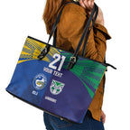 Custom Warriors-Eels Leather Tote Bag Together Sporty Style
