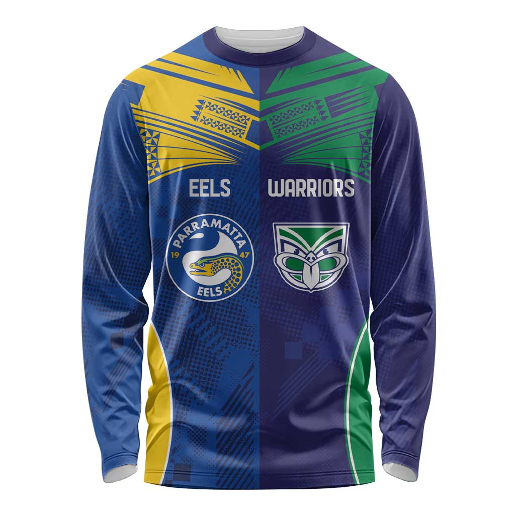 Custom Warriors-Eels Long Sleeve Shirt Together Sporty Style