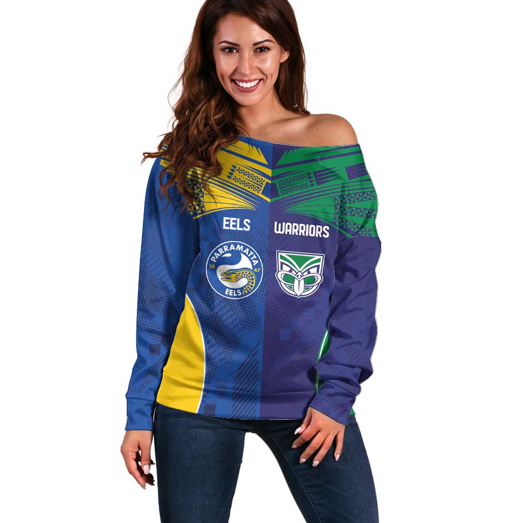 Custom Warriors-Eels Off Shoulder Sweater Together Sporty Style