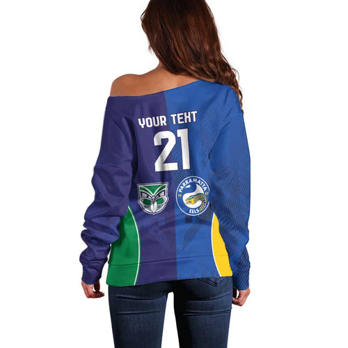 Custom Warriors-Eels Off Shoulder Sweater Together Sporty Style