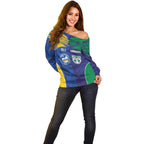 Custom Warriors-Eels Off Shoulder Sweater Together Sporty Style