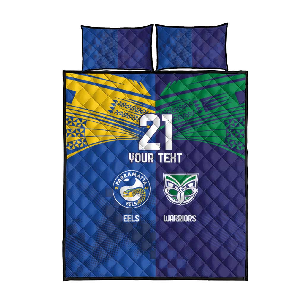 Custom Warriors-Eels Quilt Bed Set Together Sporty Style