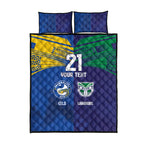 Custom Warriors-Eels Quilt Bed Set Together Sporty Style