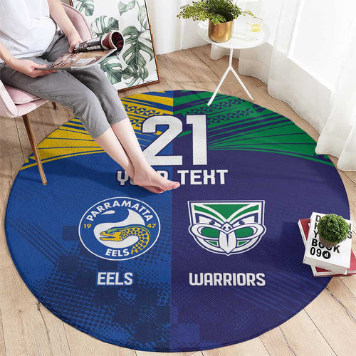 Custom Warriors-Eels Round Carpet Together Sporty Style