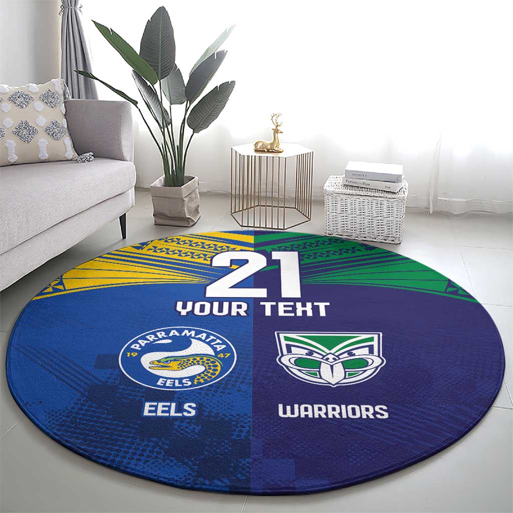 Custom Warriors-Eels Round Carpet Together Sporty Style