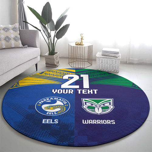 Custom Warriors-Eels Round Carpet Together Sporty Style