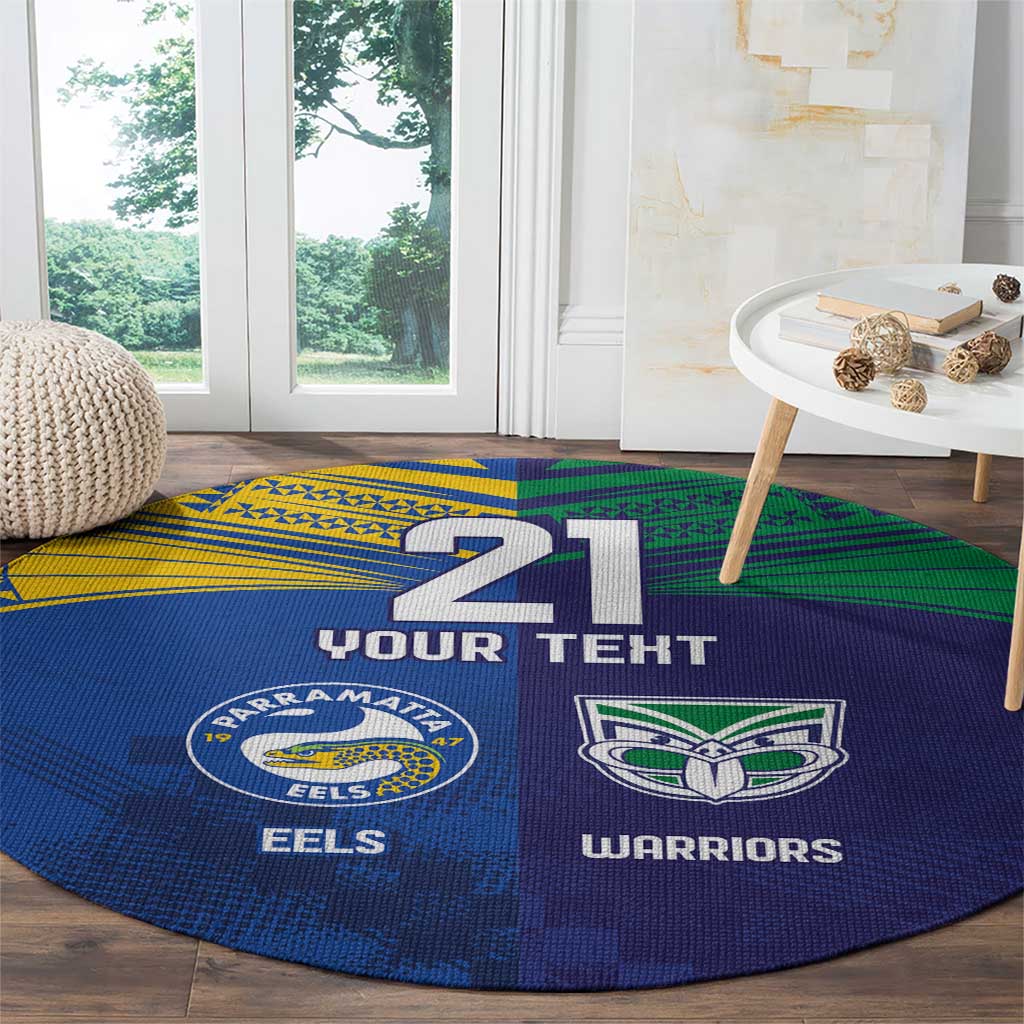 Custom Warriors-Eels Round Carpet Together Sporty Style