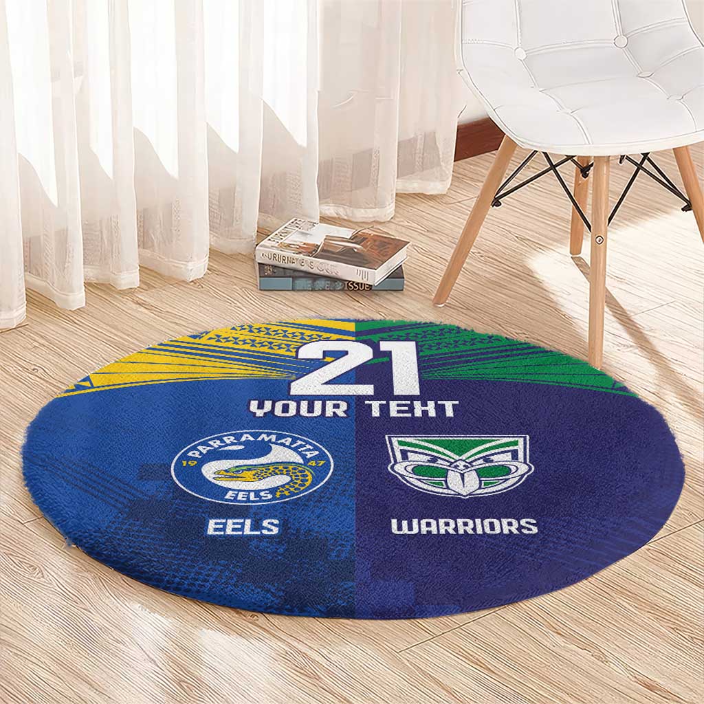 Custom Warriors-Eels Round Carpet Together Sporty Style