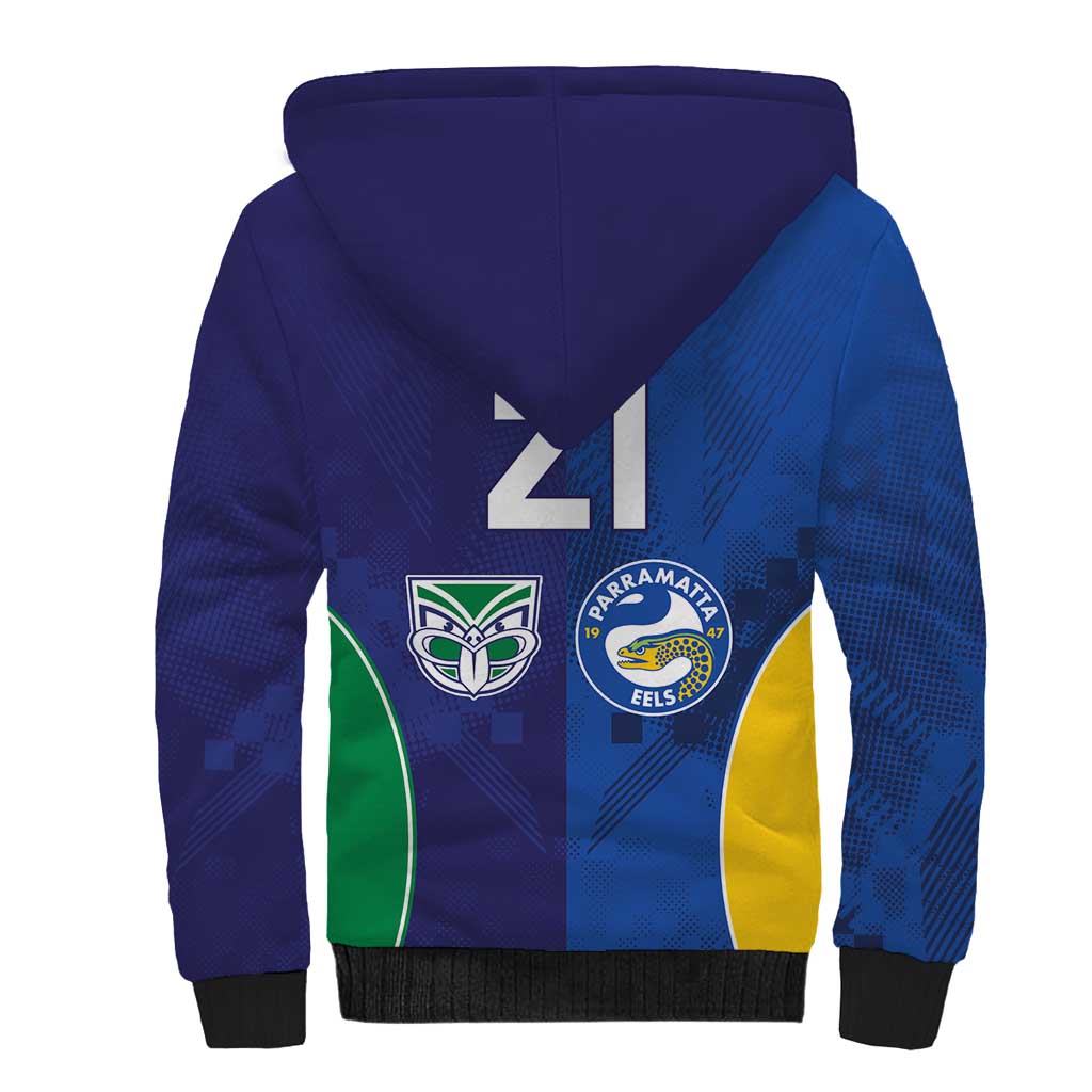 Custom Warriors-Eels Sherpa Hoodie Together Sporty Style