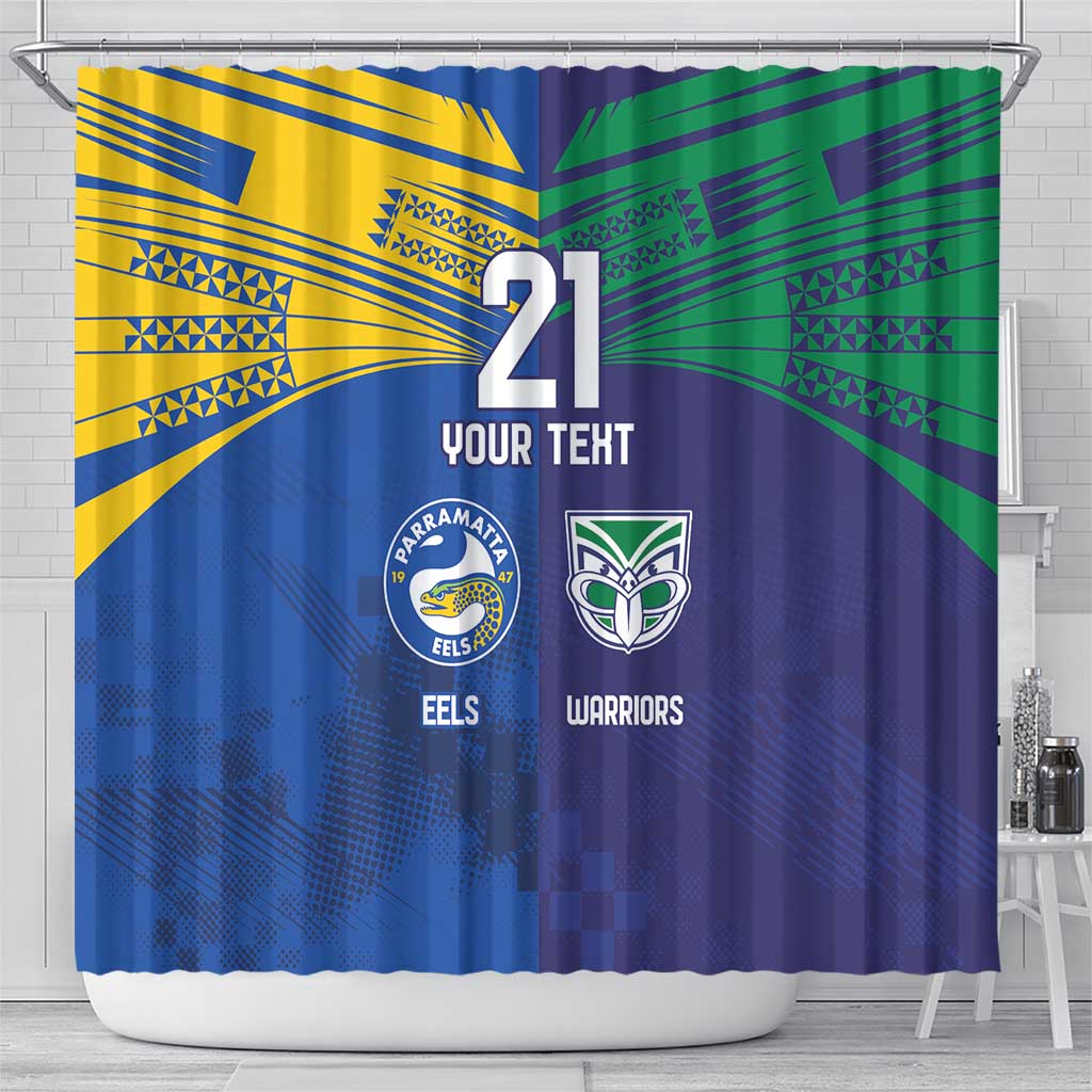 Custom Warriors-Eels Shower Curtain Together Sporty Style