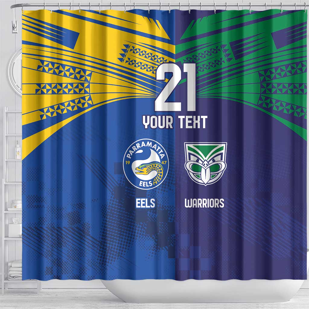 Custom Warriors-Eels Shower Curtain Together Sporty Style