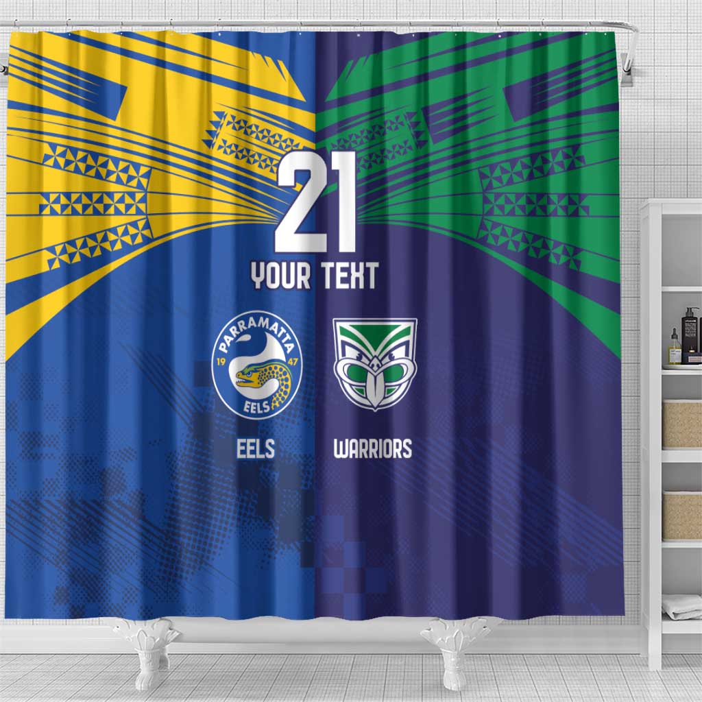 Custom Warriors-Eels Shower Curtain Together Sporty Style