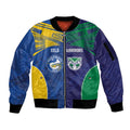 Custom Warriors-Eels Sleeve Zip Bomber Jacket Together Sporty Style