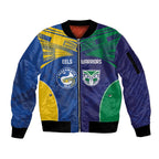 Custom Warriors-Eels Sleeve Zip Bomber Jacket Together Sporty Style