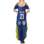 Custom Warriors-Eels Summer Maxi Dress Together Sporty Style