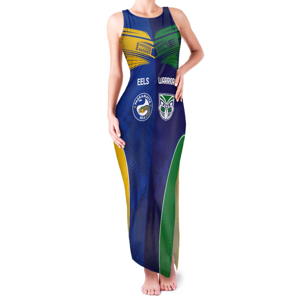 Custom Warriors-Eels Tank Maxi Dress Together Sporty Style