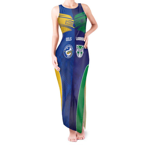 Custom Warriors-Eels Tank Maxi Dress Together Sporty Style