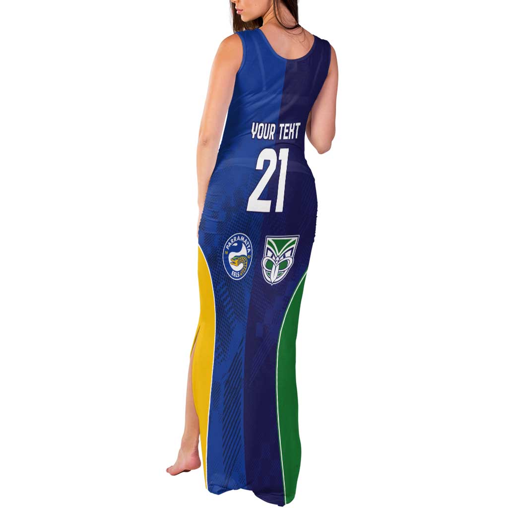 Custom Warriors-Eels Tank Maxi Dress Together Sporty Style