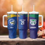 Custom Warriors-Eels Tumbler With Handle Together Sporty Style