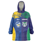 Custom Warriors-Eels Wearable Blanket Hoodie Together Sporty Style