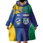 Custom Warriors-Eels Wearable Blanket Hoodie Together Sporty Style