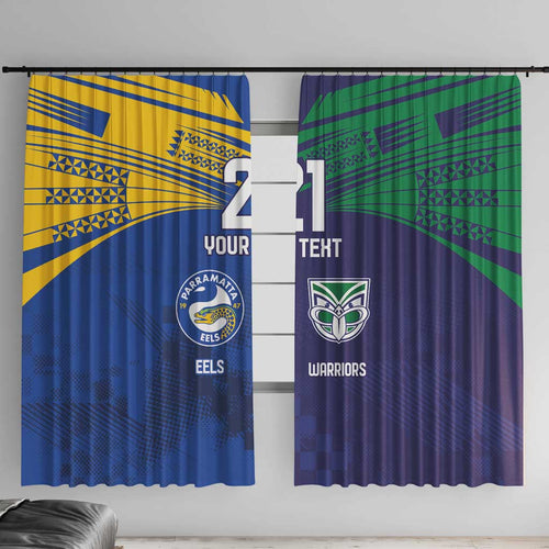 Custom Warriors-Eels Window Curtain Together Sporty Style