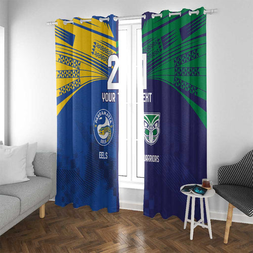 Custom Warriors-Eels Window Curtain Together Sporty Style
