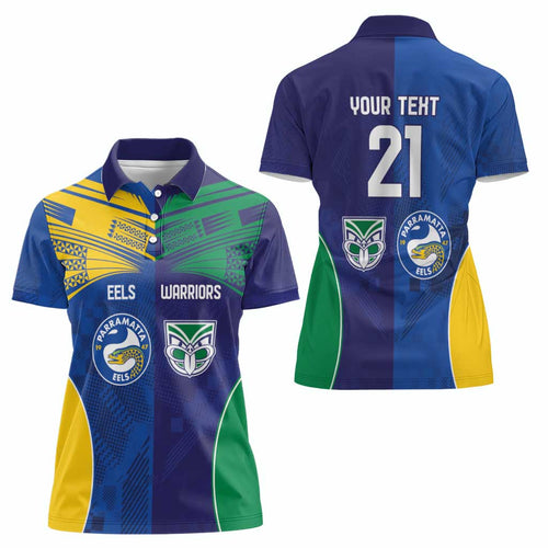 Custom Warriors-Eels Women Polo Shirt Together Sporty Style