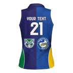 Custom Warriors-Eels Women Sleeveless Polo Shirt Together Sporty Style