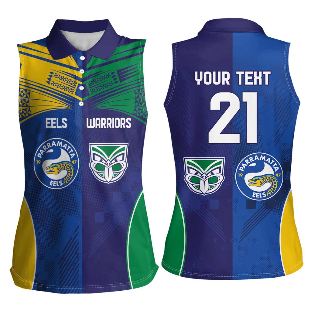 Custom Warriors-Eels Women Sleeveless Polo Shirt Together Sporty Style