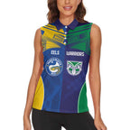 Custom Warriors-Eels Women Sleeveless Polo Shirt Together Sporty Style