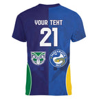 Custom Warriors-Eels Women V-Neck T-Shirt Together Sporty Style