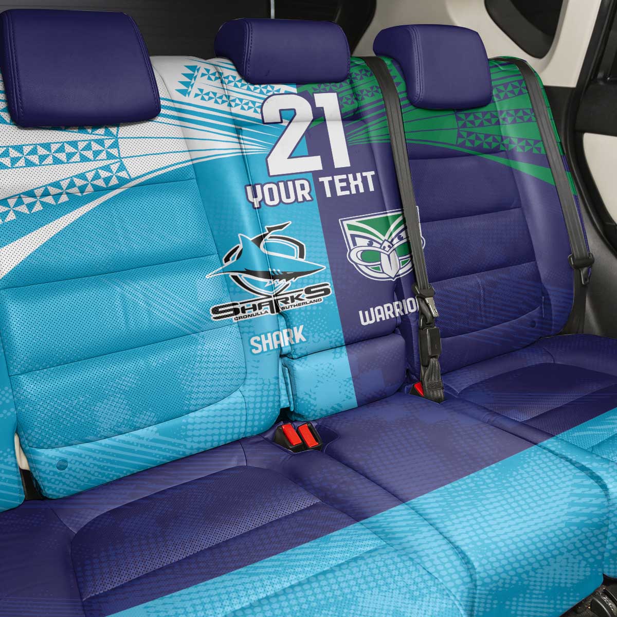 Custom Warriors-Shark Back Car Seat Cover Together Sporty Style