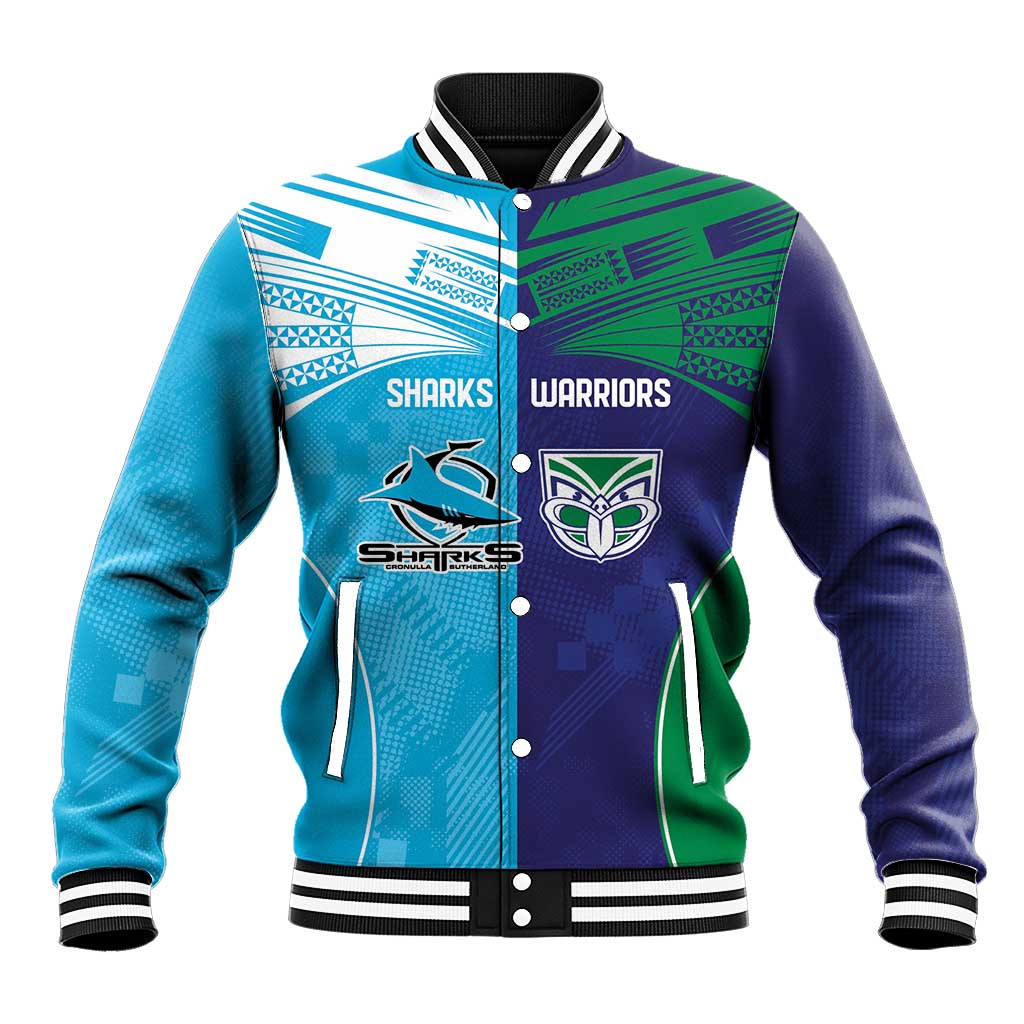 Custom Warriors-Shark Baseball Jacket Together Sporty Style