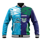 Custom Warriors-Shark Baseball Jacket Together Sporty Style