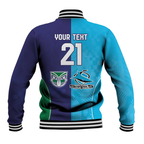 Custom Warriors-Shark Baseball Jacket Together Sporty Style