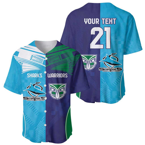 Custom Warriors-Shark Baseball Jersey Together Sporty Style