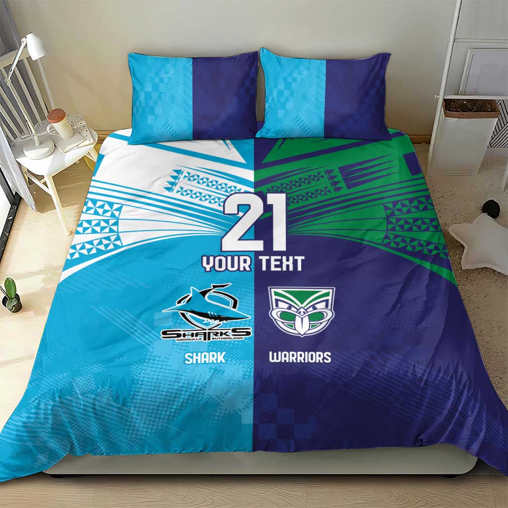 Custom Warriors-Shark Bedding Set Together Sporty Style