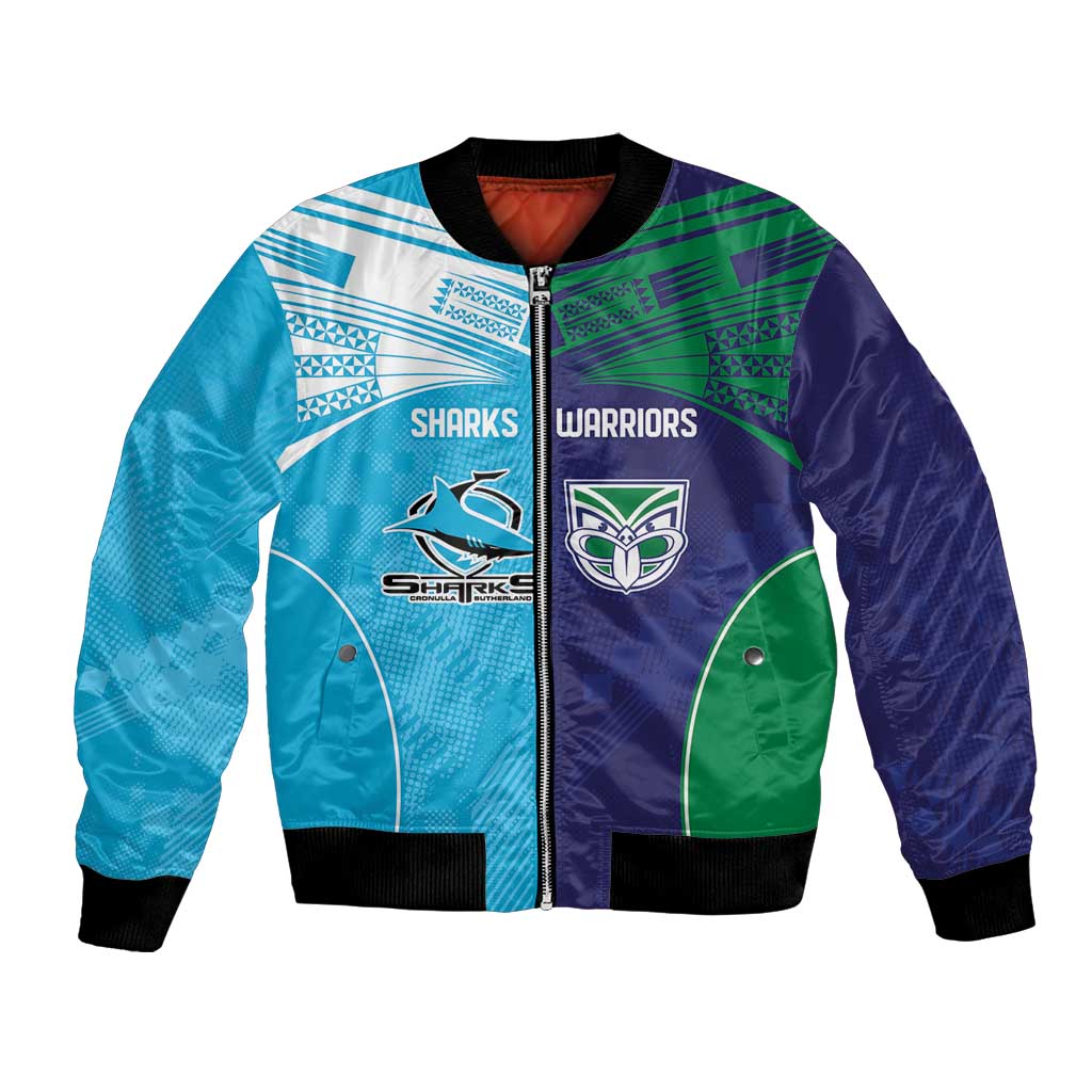 Custom Warriors-Shark Bomber Jacket Together Sporty Style