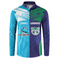 Custom Warriors-Shark Button Sweatshirt Together Sporty Style