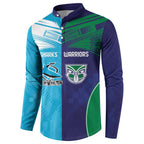 Custom Warriors-Shark Button Sweatshirt Together Sporty Style