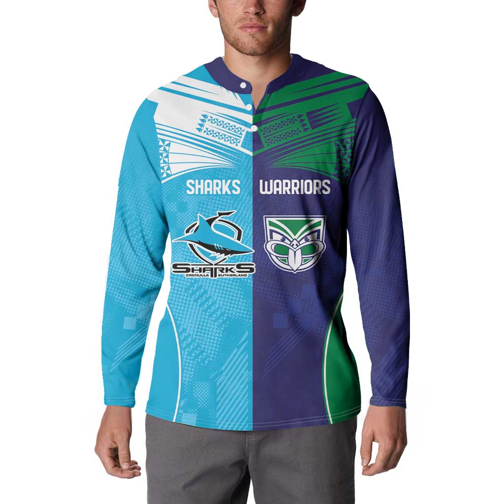 Custom Warriors-Shark Button Sweatshirt Together Sporty Style