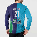 Custom Warriors-Shark Button Sweatshirt Together Sporty Style