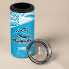 Custom Warriors-Shark 4 in 1 Can Cooler Tumbler Together Sporty Style